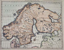 Mappa scandinavia pufendorf usato  Certaldo