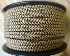 Marrom/Bege 2 fios Flat Cabo Coberto de pano 18ga, lâmpadas de Estilo Vintage, tecido de nylon comprar usado  Enviando para Brazil