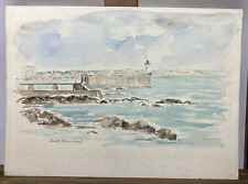 Aquarelle paysage marin d'occasion  Sarzeau