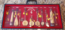 Vintage Vietnam Musical Instrument Minatures Asian Chinese Display Case, usado comprar usado  Enviando para Brazil