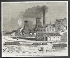 Gravure 1885 puits d'occasion  France