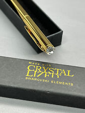 Caneta esferográfica vintage tamanho cristal Swarovski Elements folheada a ouro comprar usado  Enviando para Brazil