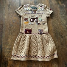 Vestido suéter Polo Ralph Lauren Country autêntico meninas malha intársia mistura de lã comprar usado  Enviando para Brazil