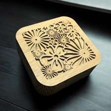 Caixa de madeira decorativa feita à mão - Organizador de joias 9,5x9,5x3,6 cm, usado comprar usado  Enviando para Brazil