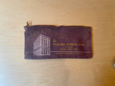 Usado, Bolsa de banco vintage "The Exchange National Bank of Orlean, Orlean NY" comprar usado Usado, Bolsa de banco vintage "The Exchange National Bank of Orlean, Orlean NY" comprar usado  Enviando para Brazil