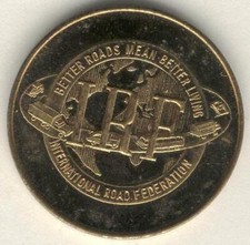 Medalha de mesa AB62 International Road Federation IRF Chicago 1963 bronze 35mm  comprar usado  Enviando para Brazil