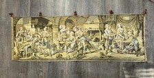 Tapeçaria francesa vintage cena de canto 142cm X 49,5cm comprar usado  Enviando para Brazil