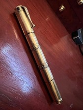 Caneta-tinteiro Waterman Safety 18kr sobreposição padrão bambu 14k nova na caixa comprar usado  Enviando para Brazil