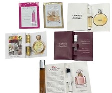 lote de 7 amostras de perfume chance chanel guerlain versace euphoria di gioia LEIA comprar usado  Enviando para Brazil