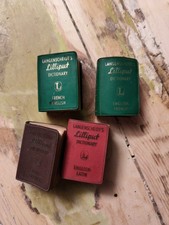 4 Vintage Mini Langenscheidts Lilliput  Dictionaries 2” French-English Latin comprar usado  Enviando para Brazil