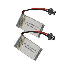 Pacote com 2 baterias Lipo 7.4V 500mAh 25C 602540 para drone de controle remoto F182 F183 JJRC H8D H8C, usado comprar usado  Enviando para Brazil