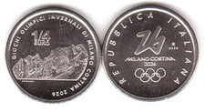 Itália 1/4 Euro 2025 UNC Cortina XXV Jogos Olímpicos de Inverno Milão e Cortina 2026 comprar usado  Enviando para Brazil