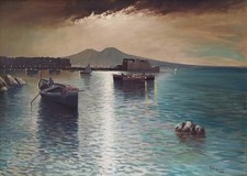 Musumeci paesaggio notturno usato  Napoli