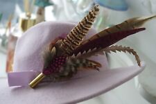 Feather brooch hat for sale  PRESTON