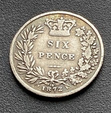 1872 victoria sixpence for sale  HUNTINGDON