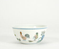 Usado, Xícara de vinho chinesa antiga Ming Chenghua Doucai esmalte frango porcelana comprar usado  Enviando para Brazil