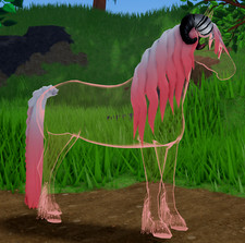 Rosa com chifres desbotados V2 Ghost Friesian super raro ilhas de cavalo selvagem branco comprar usado  Enviando para Brazil