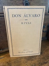 Don Alvaro  by Duque de Rivas, HB. 1928 Edited  By Rosenberg & Templin comprar usado  Enviando para Brazil