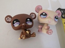 LPS Littlest Pet Shop 2x Little Bears marrom e bege rosa fofo comprar usado  Enviando para Brazil