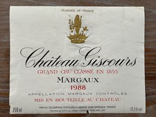 étiquette château giscours d'occasion  Toul