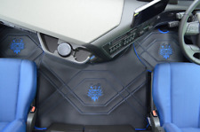 CONJUNTO DE PISO DE COURO ECOLÓGICO CAMINHÃO PRETO/AZUL FIT VOLVO FH5, FH4 [ASSENTOS DUPLOS DE AR] comprar usado  Enviando para Brazil
