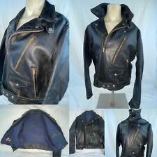 JAQUETA MOTOCICLISTA COURO VINTAGE ANOS 40 50 MASCULINA M KIT CARSON WOLF COURO DE CAVALO comprar usado  Enviando para Brazil