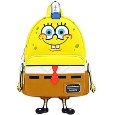 Calça quadrada Loungefly Hard Tag Bob esponja 20º aniversário mini mochila, usado comprar usado  Enviando para Brazil