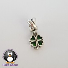 Trevo irlandês genuíno esmalte verde Pandora quatro folhas prata 790572EN25 comprar usado  Enviando para Brazil