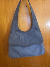 STUDIO IMPORTS BOLSA DE NÁILON HOBO VINTAGE AZUL/CINZA TOTALMENTE FORRADA FRETE GRÁTIS! comprar usado  Enviando para Brazil