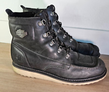 Botas de motocicleta Harley-Davidson Boxbury de cuero para hombre D93469 negras talla 11M segunda mano  Embacar hacia Argentina