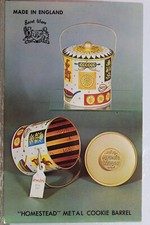 Usado, Cartão postal Ad Homestead barril de biscoito de metal antigo vintage cartão visualização padrão pós PC comprar usado  Enviando para Brazil