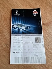 Ticket 2013 shakhtar for sale  DUNMOW