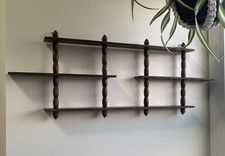 Antigo MCM Madeira Knick Knack Exibição de Parede Prateleira Rack Eixo 24" X 8" comprar usado  Enviando para Brazil