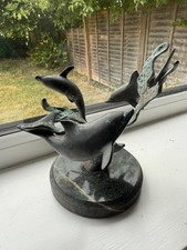 Bronze swimming dolphins for sale  TAUNTON