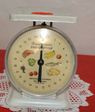 Balança Antiga Família Americana 25lb Branco Cozinha Comida Canning Com Etiqueta, usado comprar usado  Enviando para Brazil