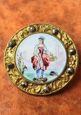 Kleine brosche miniaturmalerei gebraucht kaufen  Berlin