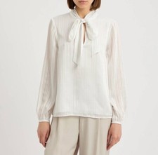 Blusa Ted Baker branca cetim laço tamanho 4 comprar usado  Enviando para Brazil