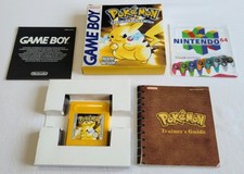 Pokemon Yellow Boxed Nintendo Game Boy VGC CIB PAL Completo Nova Bateria Genuína comprar usado  Enviando para Brazil
