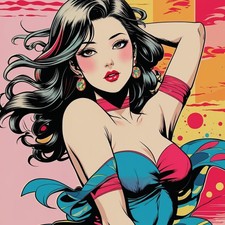 Pop art girl usato  Roma