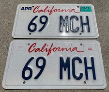 California license plates for sale  Villa Park