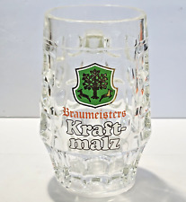 Caneca de cerveja Braumeiseters Kraft-Malz 0,2 litros vidro 5" de altura Alemanha, usado comprar usado  Enviando para Brazil