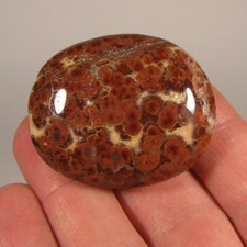 1.7" Orbicular PLANETA ROJO OBSIDIANA Piedra Palma Pulida - Sonora, México segunda mano  Embacar hacia Mexico
