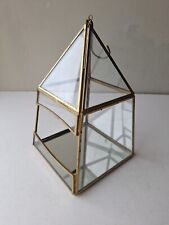 Geometric brass glass for sale  BRIGHTON