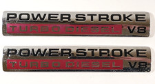 2005-09 Ford F-250 F-350 Power Stroke Turbo Diesel V8 Logotipo Emblema Lateral Par OEM comprar usado  Enviando para Brazil