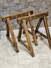 Pair wooden trestles for sale  DONCASTER