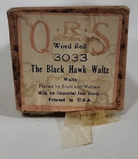 Vintage QRS #3033 The Black Hawk Waltz Player Rolo de Música para Piano Rolo de Palavras *LEIA* comprar usado  Enviando para Brazil