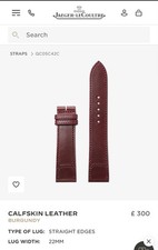 Jaeger lecoultre leather for sale  CHEADLE
