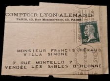Letter comptoir lyon d'occasion  Expédié en Belgium