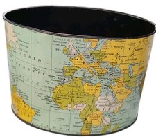 Cesta de lixo vintage mapa do mundo globo mesa lata de lixo (67) comprar usado  Enviando para Brazil
