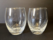 Conjunto de 2 copos de vinho craquelados sem haste transparente incolor comprar usado  Enviando para Brazil